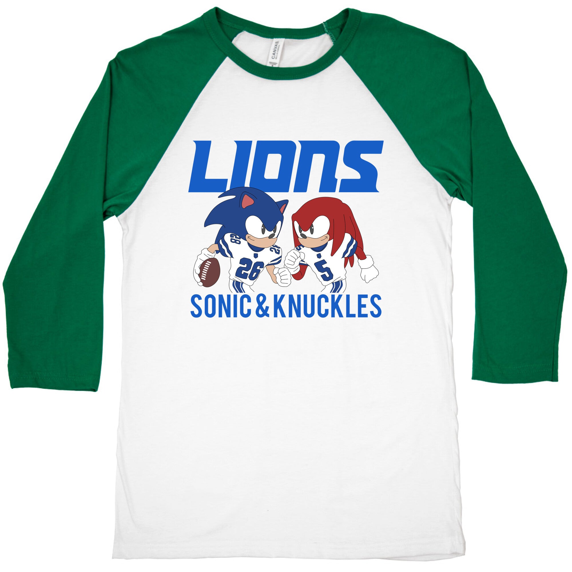 Lions Sonic and Knuckles Baseball Tee